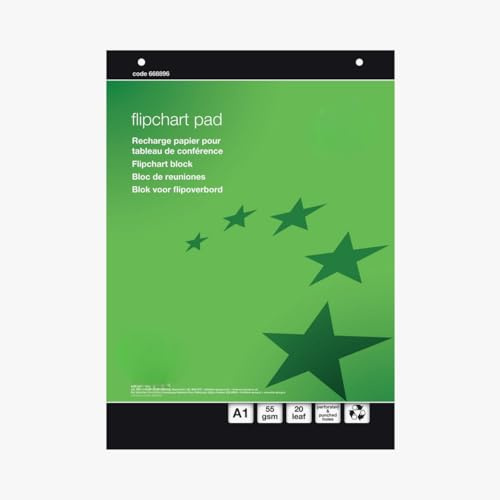 “A1 Recycled Flipchart Pad – 20 Sheets, 55gsm | Eco-Conscious Paper for Brainstorming, Planning & Presentations” (1)