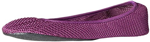 Sidekicks Foldable Ballet Flats with Carrying Case, Purple, Medium