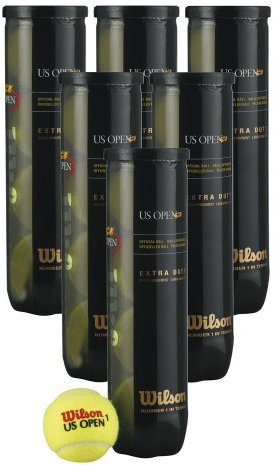 Wilson Pelota de Tenis US Open - Paquete de 6 X 4 Pelotas Unidades, Verde, 20 x 21 x 23 cm