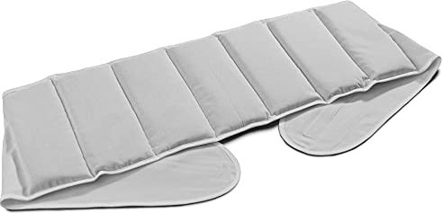 Traubenkernkissen zum Umbinden - Gürtel mit Klettverschluss ca. 135cm - 7-Kammer Wärmekissen XXL Körnerkissen - schneeweiß