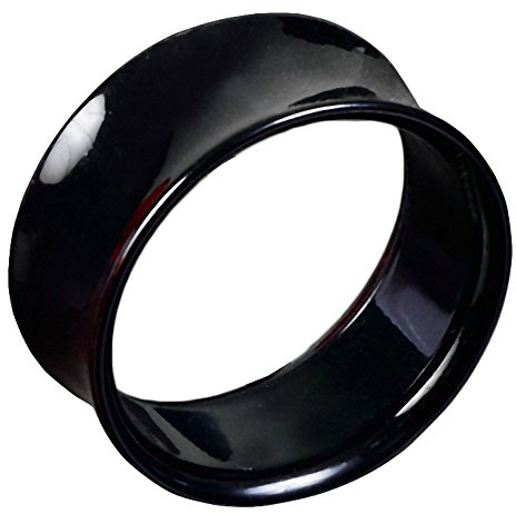 viva-adorno® 1 st dubbel flared kött tunnel plugg tub tunnel utan gänga plast akryl storlek 3–22 mm UFT, Akryl