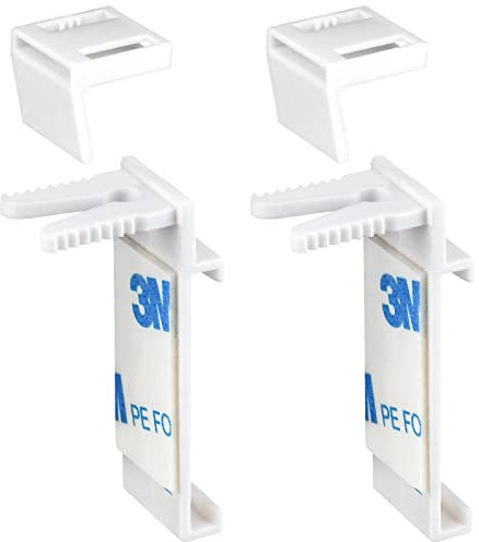 Soporte de sujeción para estor Klemmfix, Ancable doble estor sin taladrar, juego de accesorios, soporte de sujeción para PVC, ventanas de madera, hoja de puerta