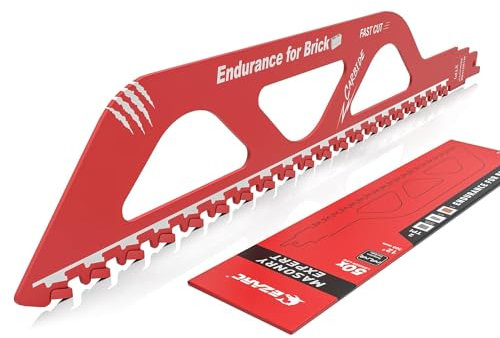 EZARC Säbelsägeblätter Stein 300mm, Säbelsägeblatt aus Hartmetall, Sägeblätter Set für Porenbeton, Hohlziegel, roten Backstein 1 Stück