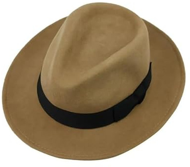 Xposed New 100% Felt Wool Crushable Fedora Trilby Wide Brim Hat