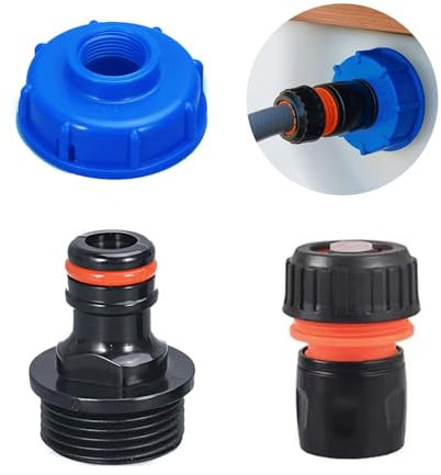 Okaywork Adaptateur de remplissage pour réservoir d'eau - Accessoires de raccordement d'eau pour camping-car et caravane - Adaptateur de remplissage compatible avec Gardena bouchon eau camping car