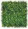 Well Home Jardín Vertical Artificial, Panel de Seto 100x100cm, para decoración Interior y Exterior - con Hojas Verdes y Flores Blancas