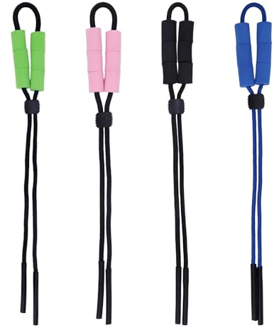 Fukaisu 4pcs Cordons Flottants pour Lunettes de Soleil, Cordons de Maintien Réglables Lunettes Soleil pour la Navigation Pêche la Piscine et les Sports Nautiques (4 Couleurs)