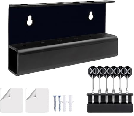 GSCRE 2er Set Dart Wandhalterung für Darts, Dart Halter Wand für 12 Darts Acryl Dart Aufbewahrung zur Wandmontage, leicht & stabil, modernes Dart Display für Zuhause