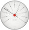 Arne Jacobsen Barometer Ø12 cm Bankers Originaldesign Kreative Details, weiss, Eiche