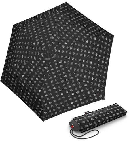 Knirps Ombrello Is.050 con tasca per ombrelli colorata – Piccolo ombrello per viaggiare, apribile a mano, ombrello tascabile, resistente alle tempeste e leggero – Mini ombrello, S