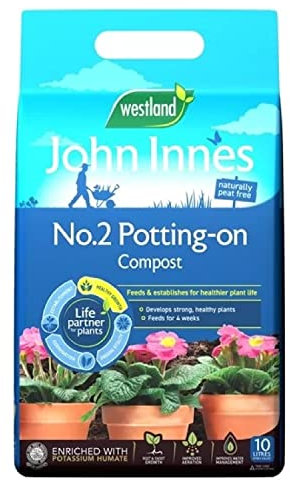 Westland Peat Free Garden Compost - John Innes No2 Potting-On Compost 10L Bag. Potting Compost for Outdoor Plants, Vegetables Growing or House Plants with Topline Card.