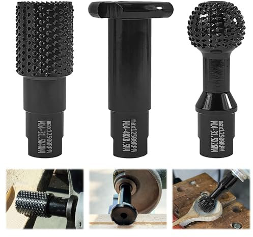 3 Stücke Kugelfräser Holz Schnitzen Set, Lochöffner, Kugelschleifkopf und Nutöffner, Lang 85mm Holz Schleifen Werkzeug, Wird für Schleifen und Trimmen von Holz Verwendet