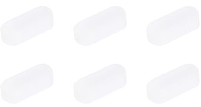 sourcing map Magnetic Stirrer Mixer Stir Bar Rod 7mm(0.28) x3mm Cylinder Shape PTFE Coating Magnet White for Laboratory 6Pcs