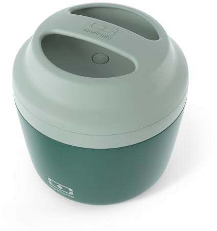 monbento - Insulated Lunch Box MB Element Green Bicolor - Leakproof and Insulated Bento Box Perfect for Work/Outdoor - Keeps Food Hot/Cold - BPA Free - Food Grade Safe - Green