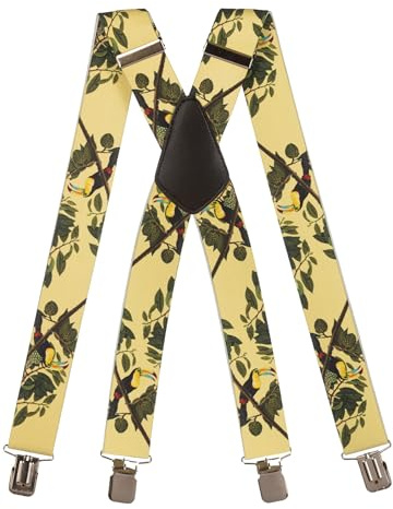 Olata Bretelle da Uomo, Extra Forte 4 Clip X-Forma, 4cm. Tucano B