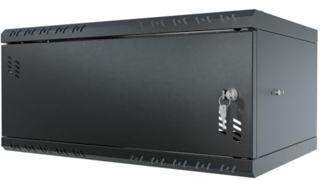 Stalflex 4U Wall Mount Server Cabinet - Network Rack Enclosure with Lockable Door - Network Cabinet 350mm Depth for 19” IT Equipment and A/V Devices - Server Rack Enclosure