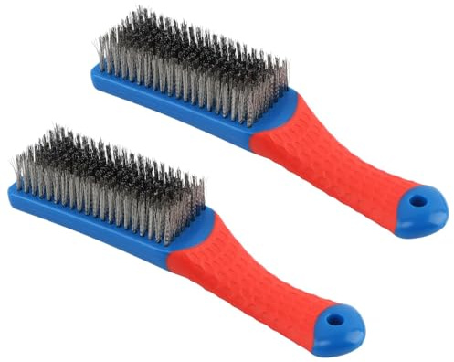 2 Pack Wire Brushes for Cleaning, Heavy Stainless Steel Wire Scratch Brush