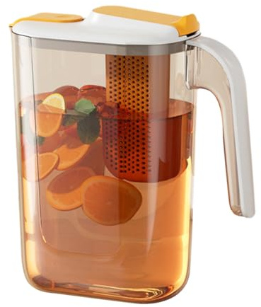 Caraffa Frigo, 2600ml Brocce D'acqua Per Porta Del Frigorifero Con Coperchio, Caraffa Di Plastica Con Filtro, Brocce D'acqua Di Plastica Per Tè Freddo E Succo Di Frutta, Bevande Calde O Fredde