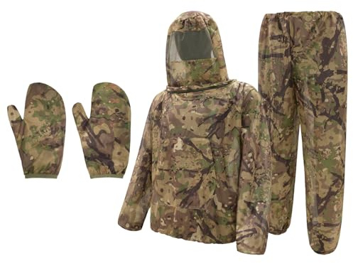 LOOGU Mosquito Suits, Net Bug Pants & Jacket Hood Sets - Ultra-fine Mesh - With Fishing, Hiking, Camping and Gardening