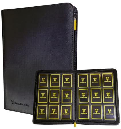 Álbum cartas coleccionables 9 bolsillos | Capacidad 360 cartas | Binder con bolsillos de carga lateral y cierre con cremallera | Album para cartas coleccionables de deportes (Premium)