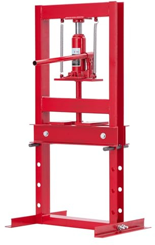 Garvee Pressa idraulica Professionale da Officina e Garage – Struttura H-Frame Robusta – Tavolo Regolabile – Piastre Incluse – Ideale per rimozione Cuscinetti, boccole, Ingranaggi e Lavorazione
