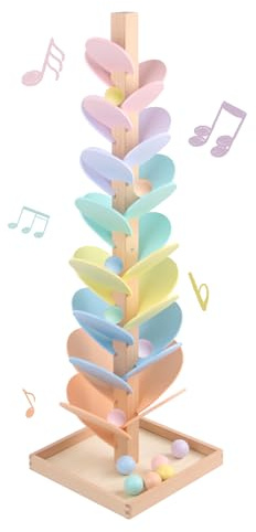Marble Run Wooden Ball Drop Toys 3-5 (Height: 27.8in) (1.1 Balls)