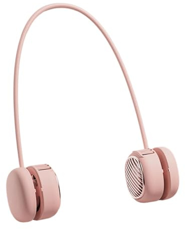 Genérico Ventilador De Cuello Portátil Recargable,5 Velocidades Silencioso Flexible Y Ponible,Portátil Recargable para Cuello - para Viajes Verano Camping Crucero Exterior Coche Mujeres