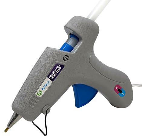 AdTech 0453 2-Temp Dual Temperature Hot Glue Gun Full Size, Light Gray