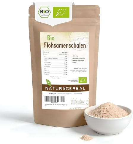 Bucce Di Psillio NATURACEREAL 1kg Psyllium Husk - Perché ami il vostro sistema digestivo- purezza 99%