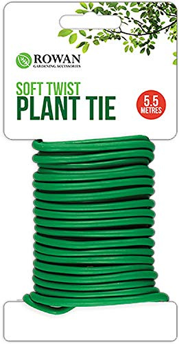 5.5m Soft Plant Support Tie Reusable Weatherproof Long Thick Garden Twist Wire | Reduces Damage To Plants & Stems