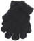VORCOOL Kinderzauberhandschuhe Wintermodelle gestrickt Volltonfarbe fünf Finger warme Handschuhe 4-12 Jahre alt (schwarz)