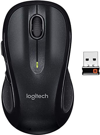 Logitech M510 Maus (RF Wireless, Batterien, beidhändig, Büro, PC/Notebook) Schwarz (Generalüberholt)