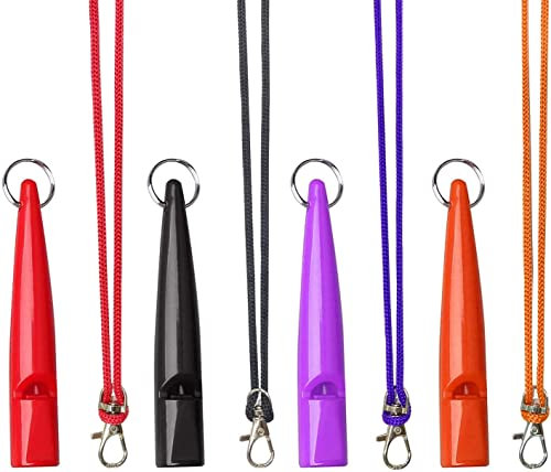 4 Stück Hundepfeife,Hundepfeife mit Pfeifenband,Hochwertige Hunde Pfeifen,Hund Training Ultraschall Pfeife Hochfrequenz Einstellbare Hunde Zubehör mit Lanyard Hunde Training Kit