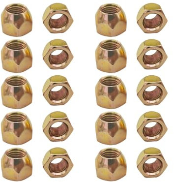 CGEAMDY 20 Pièces Ecrous De Roue Ouverts Pour Jantes En Acier, à Collet Conique 60°, Hex Remplacement Pour Voiture Roues Alliage (M14x1.5)