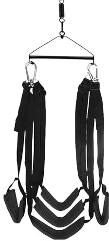 Altalena Sessuale da Soffitto per Coppie, Giocattolo Sessuale per Adulti, Set di Giocattoli Sessuali per Coppie (Altalena a soffitto nera)