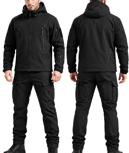 Men's Tactical Jacket and Trousers Set, Military Clothing, 01,L