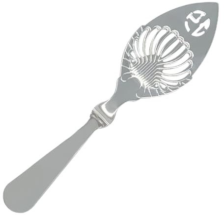 Raxove Gotero de absenta | Cuchara de filtro de amargos con diseño hueco | Herramienta de barra de cocina, cucharas ranuradas de acero inoxidable, cuchara de fuente de absenta para catering buffet