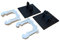 Clips de cajón de cierre suave para Cooke & Lewis - Kit de reparación de 4 piezas - Se adapta a B&Q IT Kitchens MFI - 2 clips de cubierta negros y 2 clips frontales blancos - Fija la parte delantera