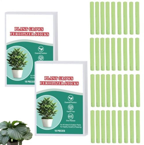 36Pcs Fertilizer Spikes For Indoor Outdoor Plants, Plant Food Sticks, Growth Plant Food Spikes, Slow Release Plant Fertilizer Sticks, Nutrition Stick For Enhancing Plant Growth, Easy Care