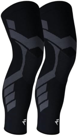 Flytex – Gambali a Compressione Ginocchio – Sollievo Dolore e Lesioni Ginocchia – Osteoartrite, Rottura Menisco, Legamento Crociato, ITBS – Corsa, Trekking, Ciclismo, Fitness, Pallacanestro – S