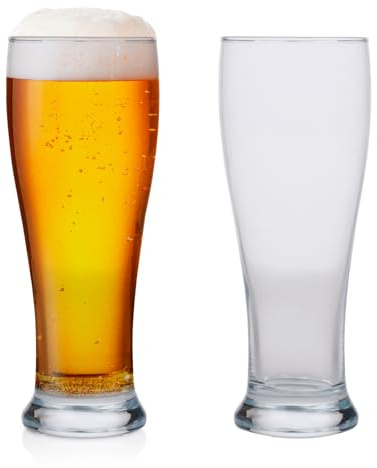 alpina Set di bicchieri da birra, 6 pezzi, 415 ml, set di bicchieri da birra e bibite, bicchieri per la casa o le feste, trasparenti