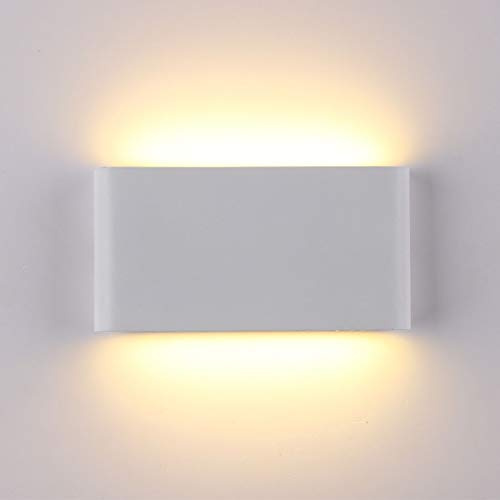 Elegant Outdoor Wall Light, 6W 12W Aluminium Wall Lamp Wall Wash Light, LED Up and Down Spotlight Uplighter Downlighter Warm White Simple