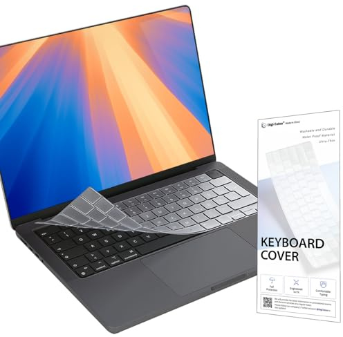 Digi-Tatoo Film de Protection du Clavier Compatible avec MacBook Neo (512GB) & MacBook Air 13/15 & Pro 14/16 (M5 M4 M3 M2) Pro/Max, Housse de Clavier Transparente en TPU - ISO/EU