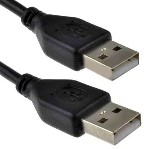 kenable Cable USB 2.0 Tipo A Macho a Macho Alta Velocidad Negro 0,3m 30cm CORTO