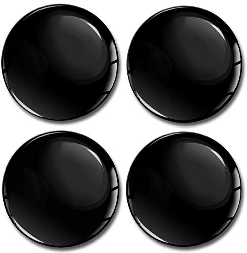 SkinoEu Aufkleber Autoaufkleber für Radkappen Nabenkappen Nabendeckel Radnabendeckel Rad-Aufkleber 70mm Schwarz Glanz A 770