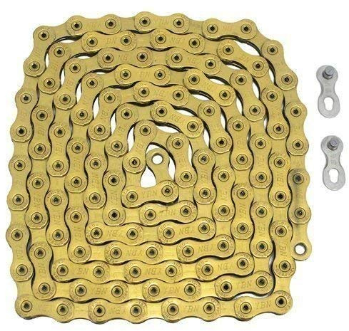 YBN 12-Gang-Kette, 126-Glied mit Power-Lock wie SRAM PC-XX1 Adler, Gold #ST1449