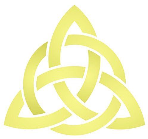 Keltischer Dreifaltigkeitsknoten-Schablone – 11,5 x 10 cm (M) – wiederverwendbare Schablone mit geometrischen Knoten, heiliges Symbol