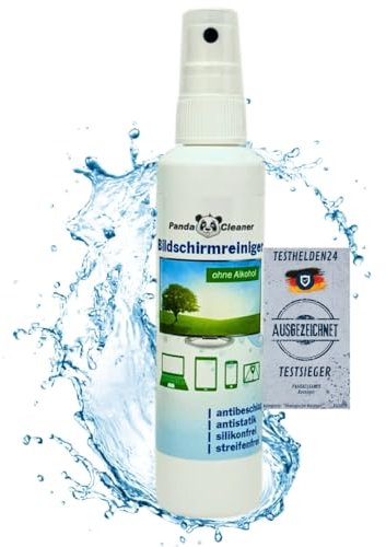 PandaCleaner Bildschirmreiniger Spray - 100ml Screen Cleaner - TFT Reiniger - TV Reiniger für Fernseher - Monitor Reinigungsspray schützt & pflegt(100ml Sprühflasche)