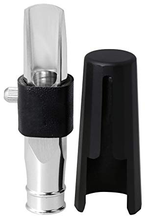 BQLZR Embout de saxophone ténor 6# avec capuchon de ligature en cuir PU argenté
