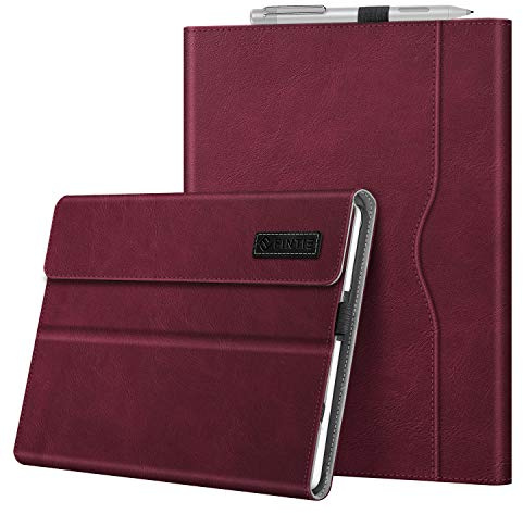 FINTIE Coque pour Microsoft Surface Go 4/3/2 10.5 Pouces et Surface Go 10 | Housse Multi-angles Ajustables Folio Etui avec Poche de Documents, Pourpre